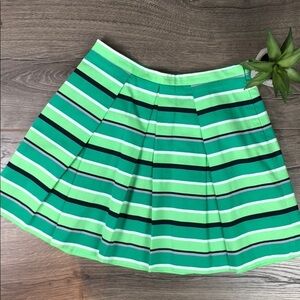 GAP Striped Pleated Full Mini Skirt Fun Flirty
